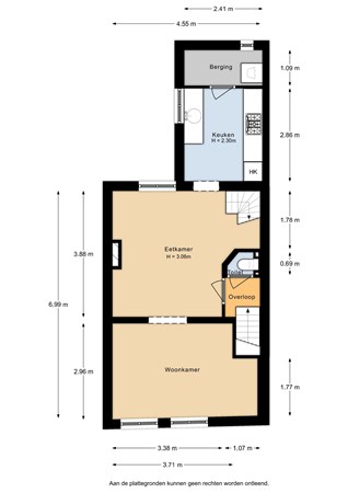 Floorplan - Palmstraat 33BS, 3572 TB Utrecht